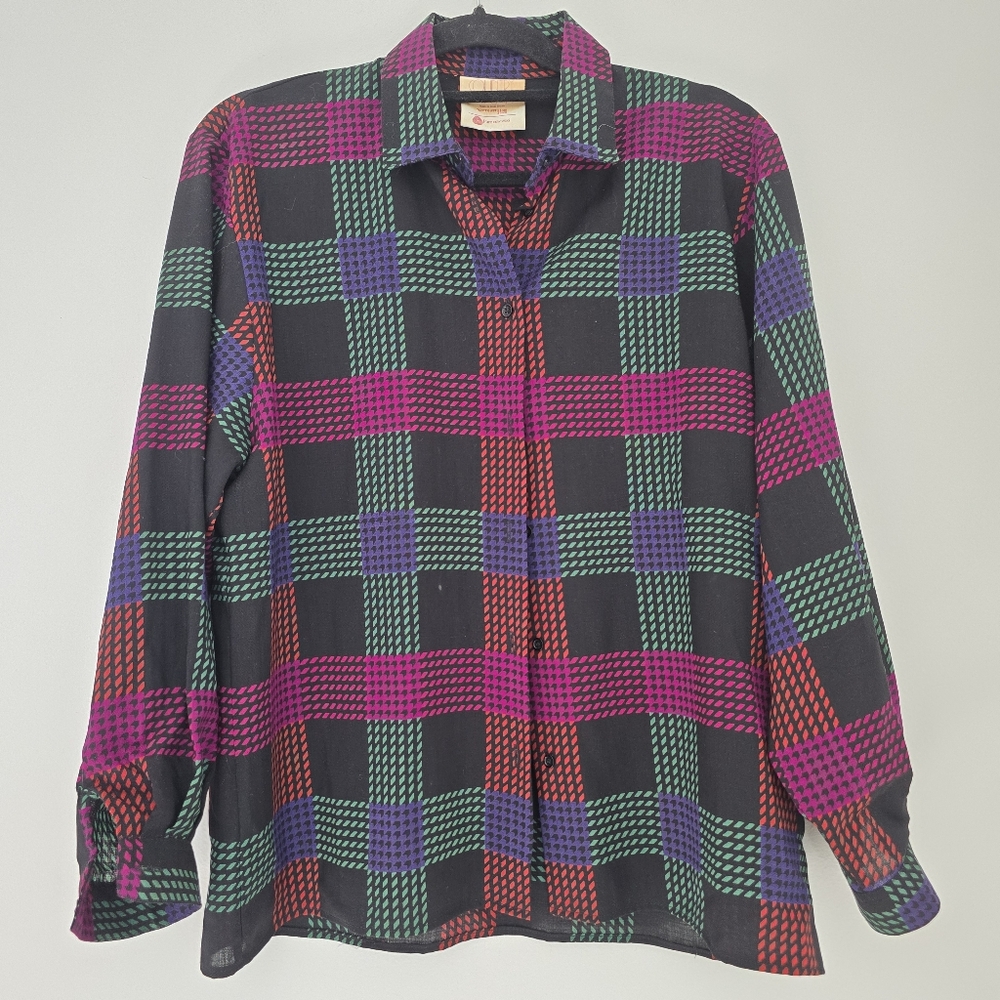 Country Casuals Great Britian 80s Wool Button Shirt - 36" Bust